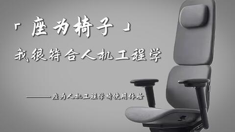 花生 座为椅子 我很符合人机工程学 座为人机工程学椅使用体验 哔哩哔哩