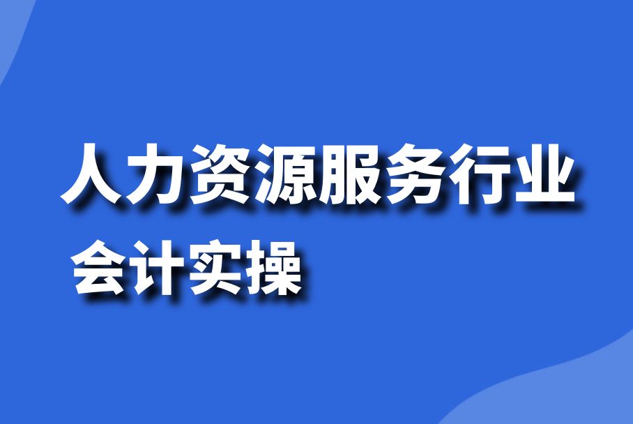 人力资源外包服务行业会计实操 政策解读、纳税申报(5税2费)、全盘账务处理哔哩哔哩bilibili