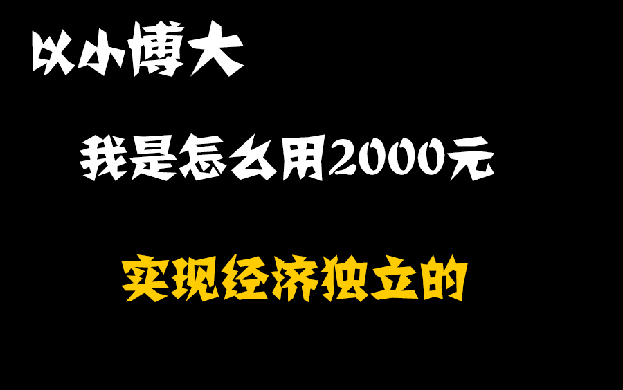 以小博大,大三学生在家一边上网课一边开网店日入3位数|如何用2000元经济独立,15元开一家网店哔哩哔哩bilibili