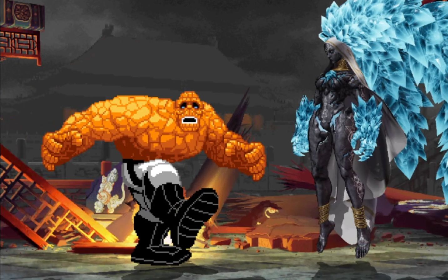 石头人 vs 拳皇15母神_mugen热门视频