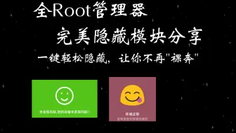 史上最强完美隐藏模块，一件刷入，环境无忧！