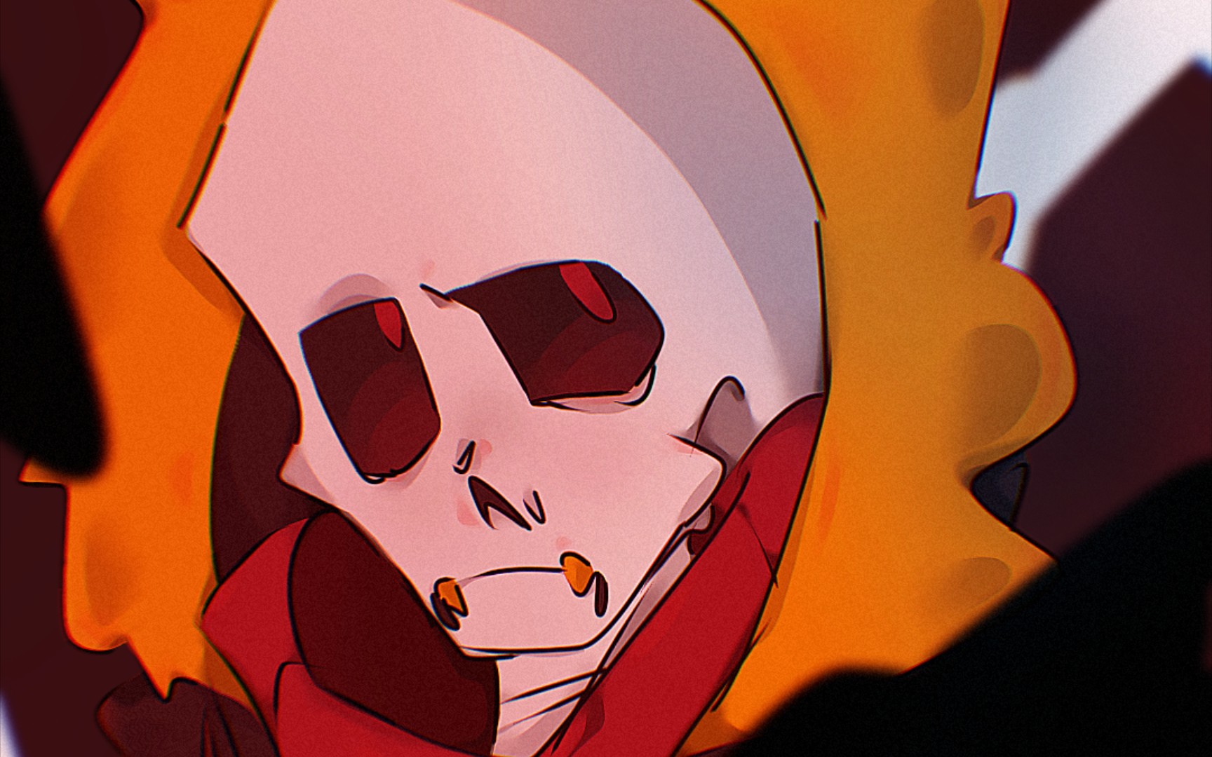 【undertale au swapfell】 大狗 绘画过程 关于滤镜拯救一切