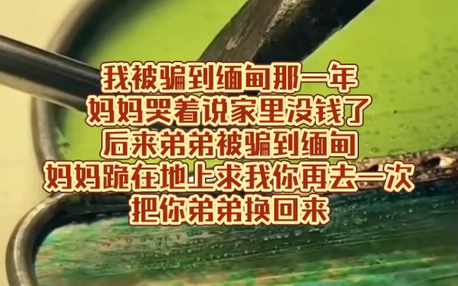 [图]我被骗到缅甸那一年妈妈哭着说家里没钱了后来弟弟被骗到缅甸妈妈跪在地上求我你再去一次把你弟弟换回来