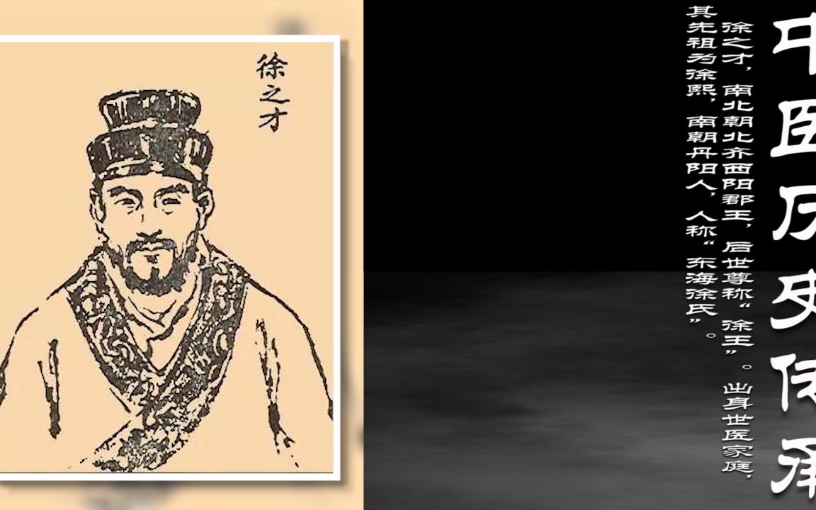 中医历史传承-东海徐氏,南北朝北齐西阳郡王徐之才