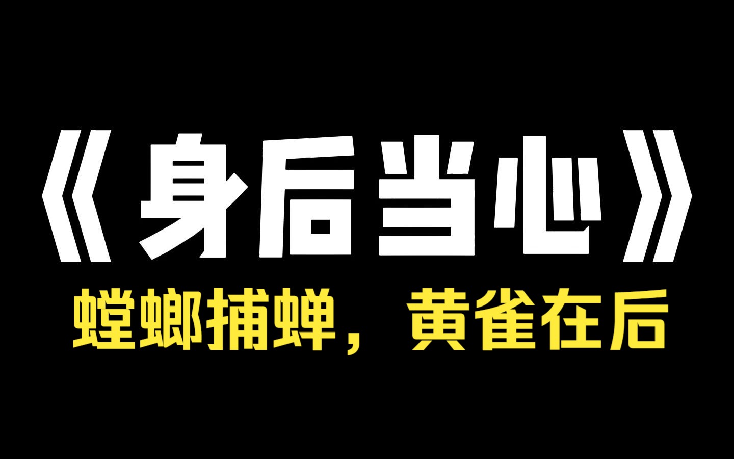 小说推荐~《身后当心》我家进来一个小偷,他躲进了衣柜里.这是我从监控里看到的,我不敢报警,因为我在衣柜里藏了一具尸体.我叫李涛,是一个小偷...