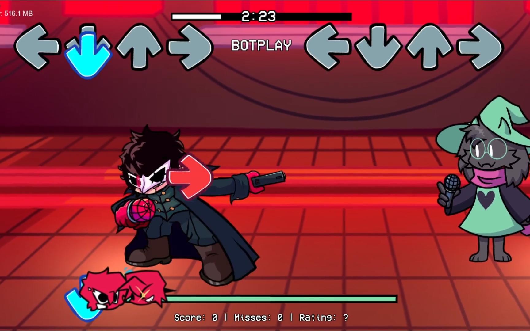 【fnf】facade,但是joker,ralsei和茶杯头唱