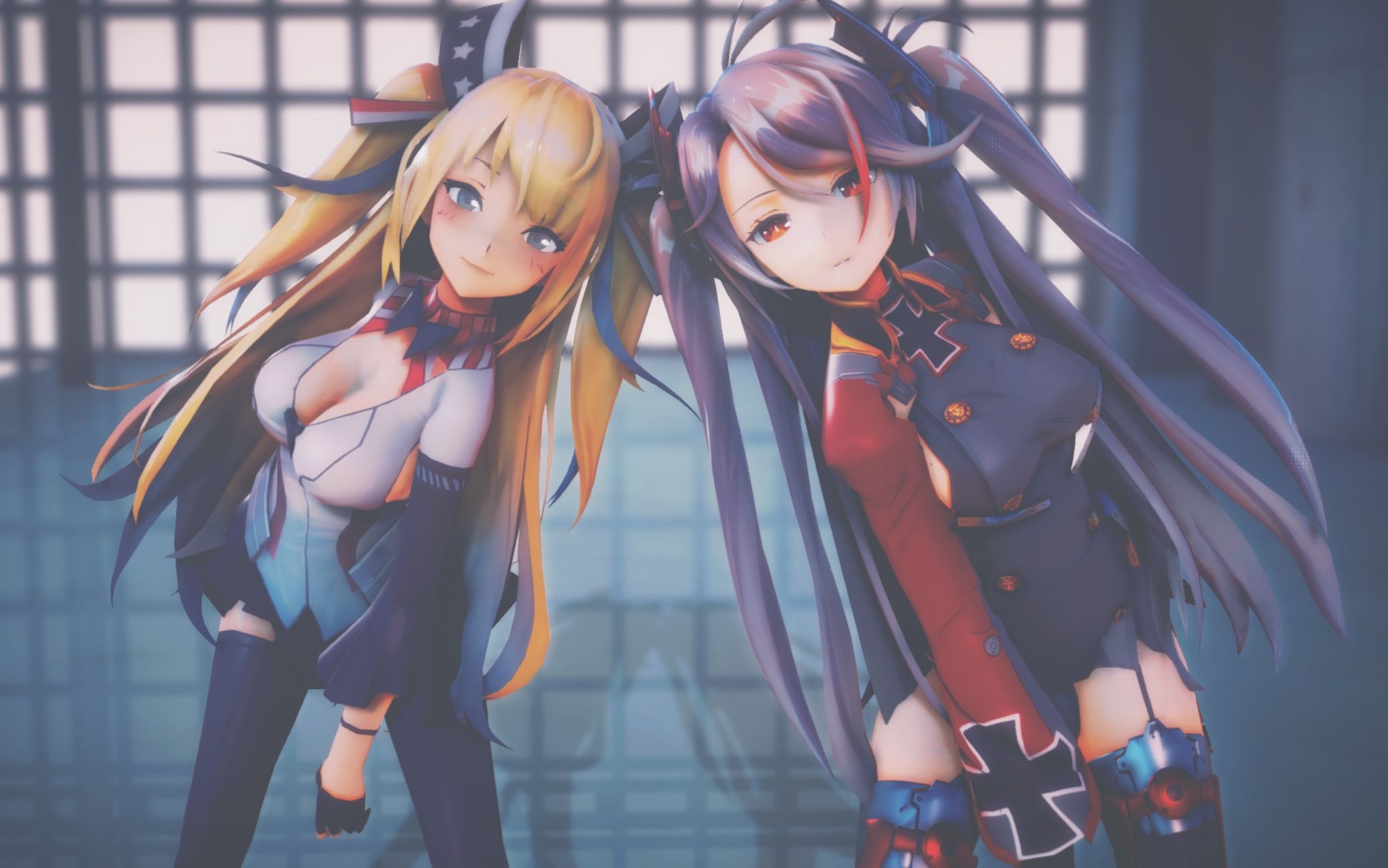 mmd碧蓝航线x苍蓝誓约luvoratorrrrry欧根亲王萨拉托加1080p60
