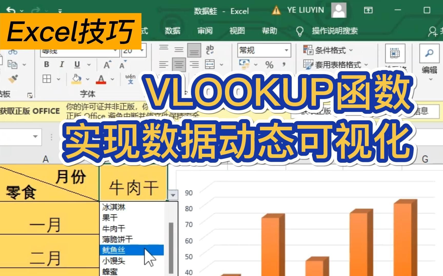 VLOOKUP函数做动态图真的一绝𐟑哔哩哔哩bilibili