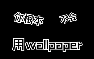 Descargar video: 【教程】难道你还不会用wallpaper找资源吗？