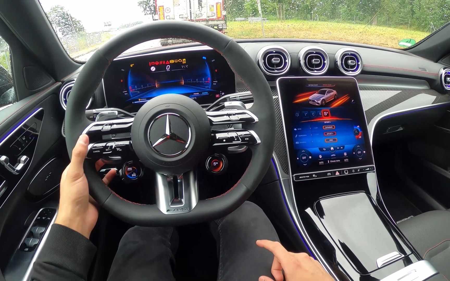 奔驰amg w206 c级 amg c43 amg 伊万老师第一人称驾驶 德国不限速高速