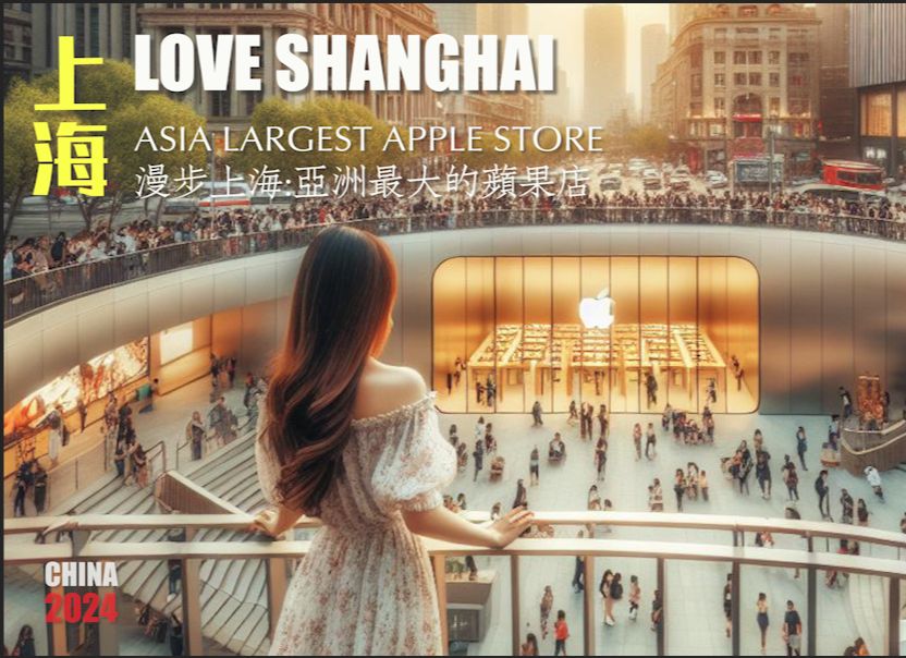 LOVE SHANGHAI I 亚洲最大的苹果店 I Apple静安 I 静安寺商圈 I 4K哔哩哔哩bilibili