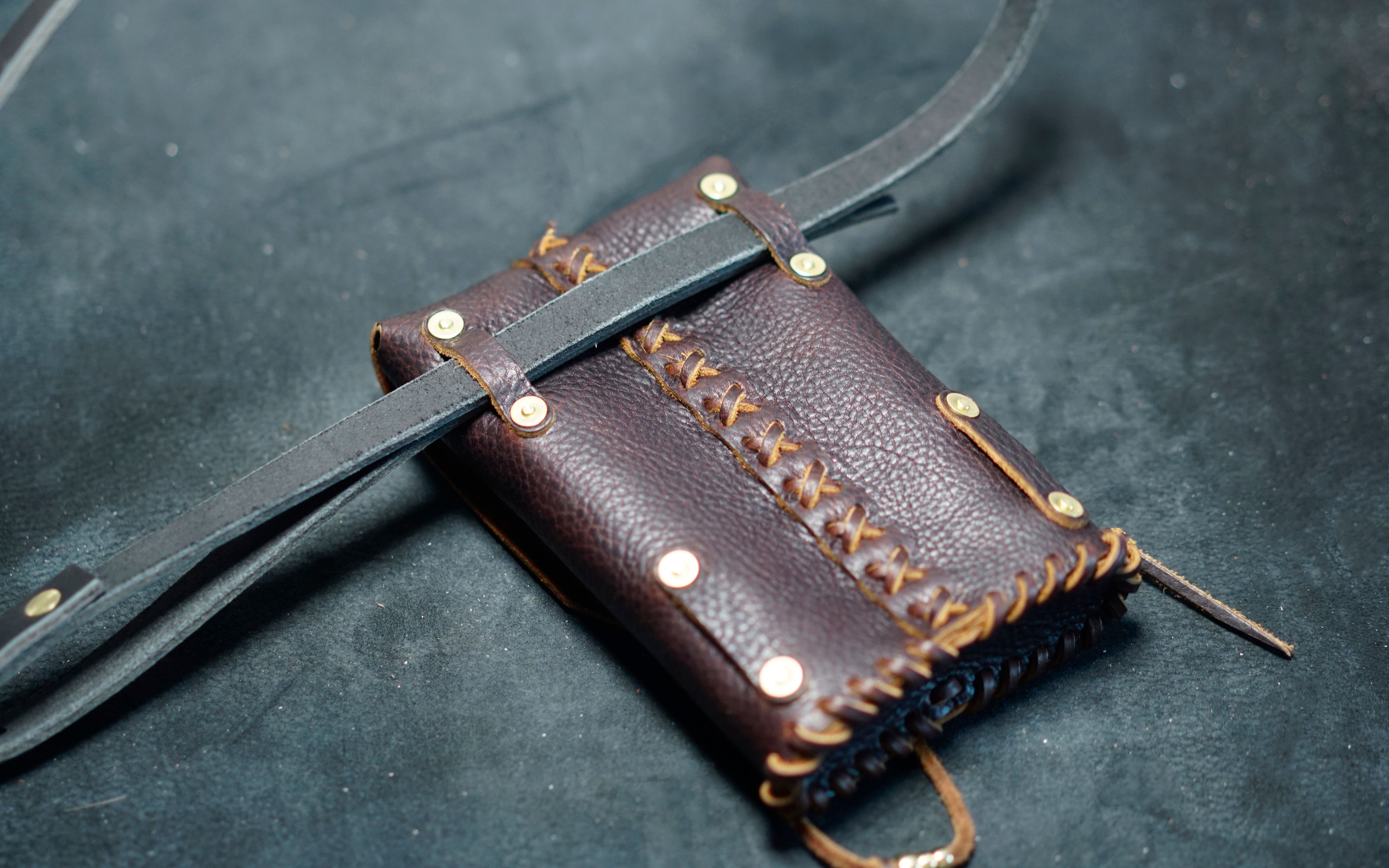 【半山作】手工皮具腰包制作