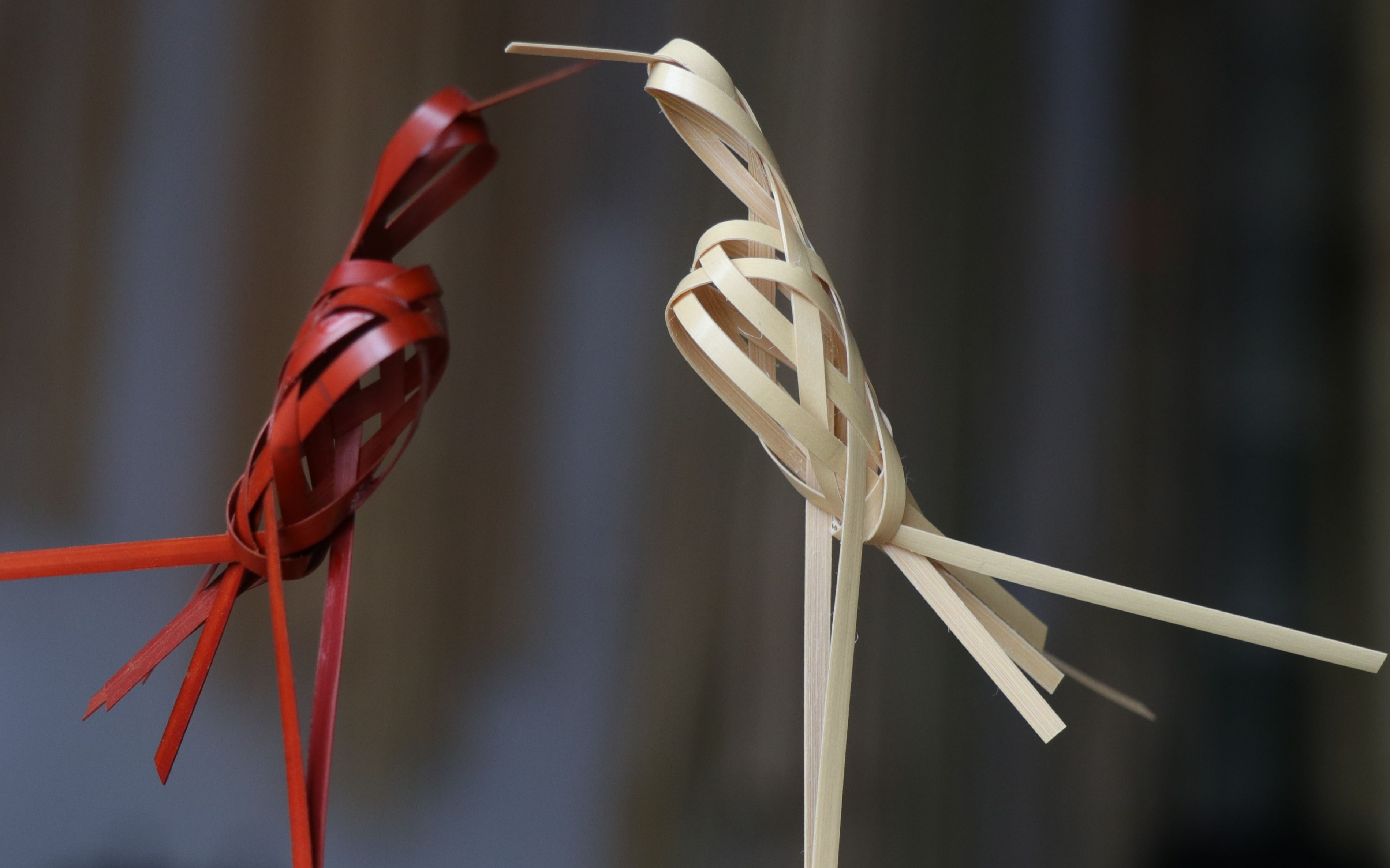 人间治愈之竹编小鸟,竹编小哥的双手灵活性让我情何以堪!