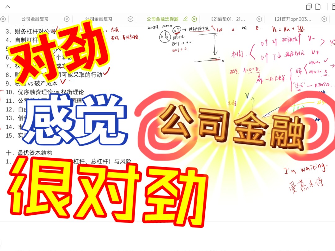 公司金融完结篇之圣诞快乐!祝大家啥都顺利!哔哩哔哩bilibili