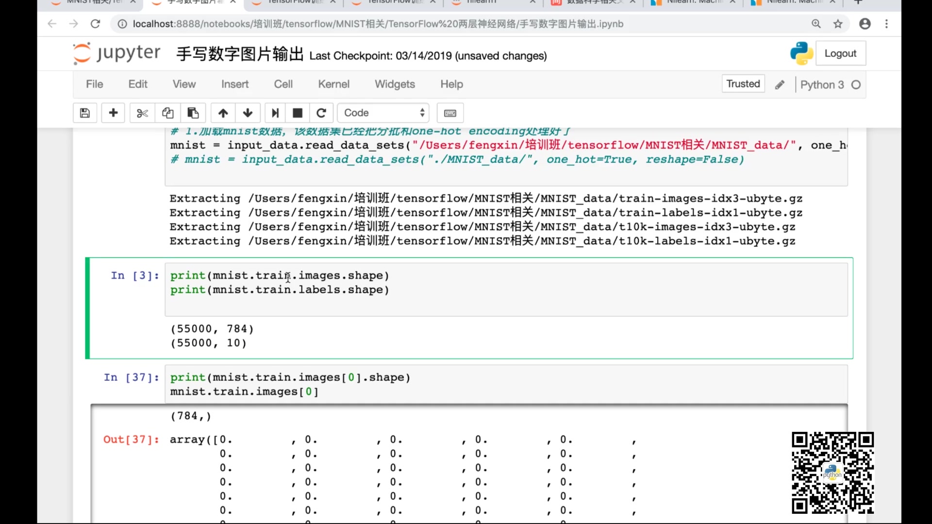 TensorFlow手写数字识别—MNIST入门(一) python一对一视频讲解 经典实战 朝天吼数据哔哩哔哩bilibili