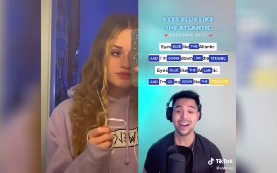 【Tiktok Duet】好听又好玩!#海外抖音单词合唱挑战|EyesBluesLikeTheAtlantic哔哩哔哩bilibili