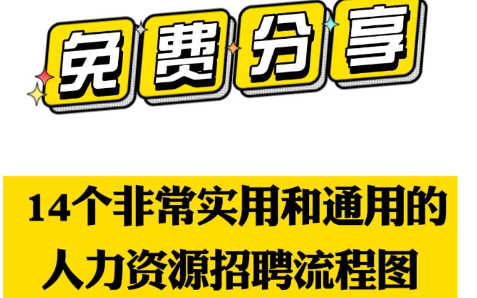 14个非常实用和通用的人力资源招聘流程图哔哩哔哩bilibili