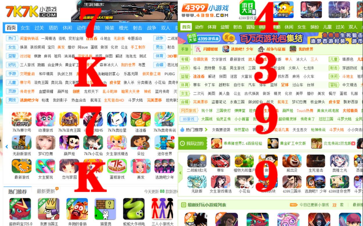 遊戲回憶錄那些年記憶深刻的4399和7k7k小遊戲第一期