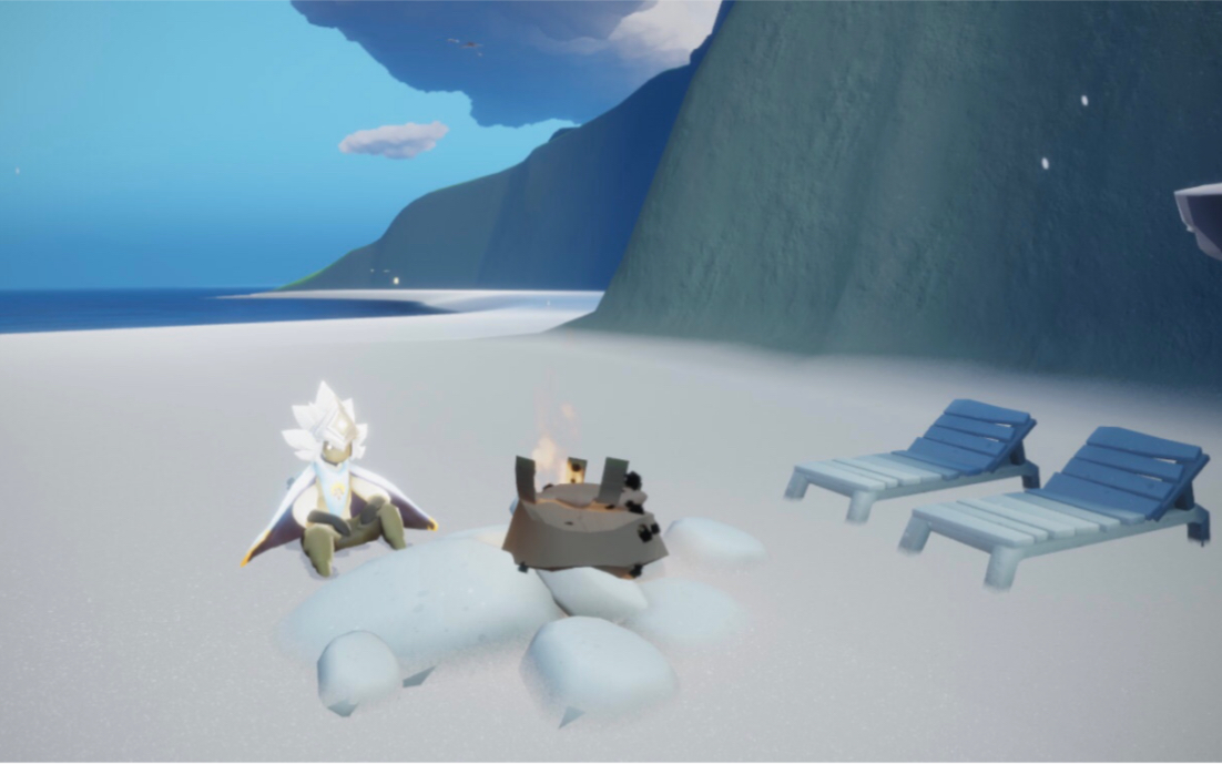 【光遇】圣岛螃蟹洞烤螃蟹被撞飞连空中1800度大回转接完美落地