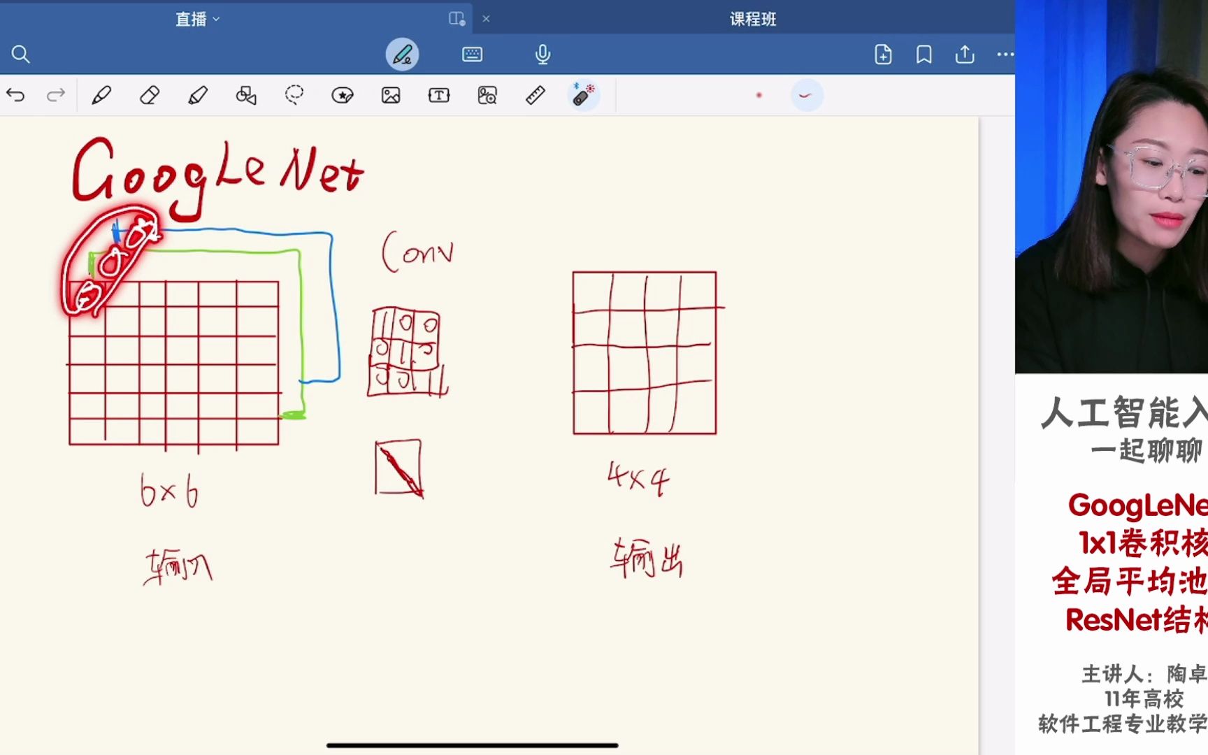 GoogLeNet、1x1卷积核、全局平均池化、ResNet哔哩哔哩bilibili