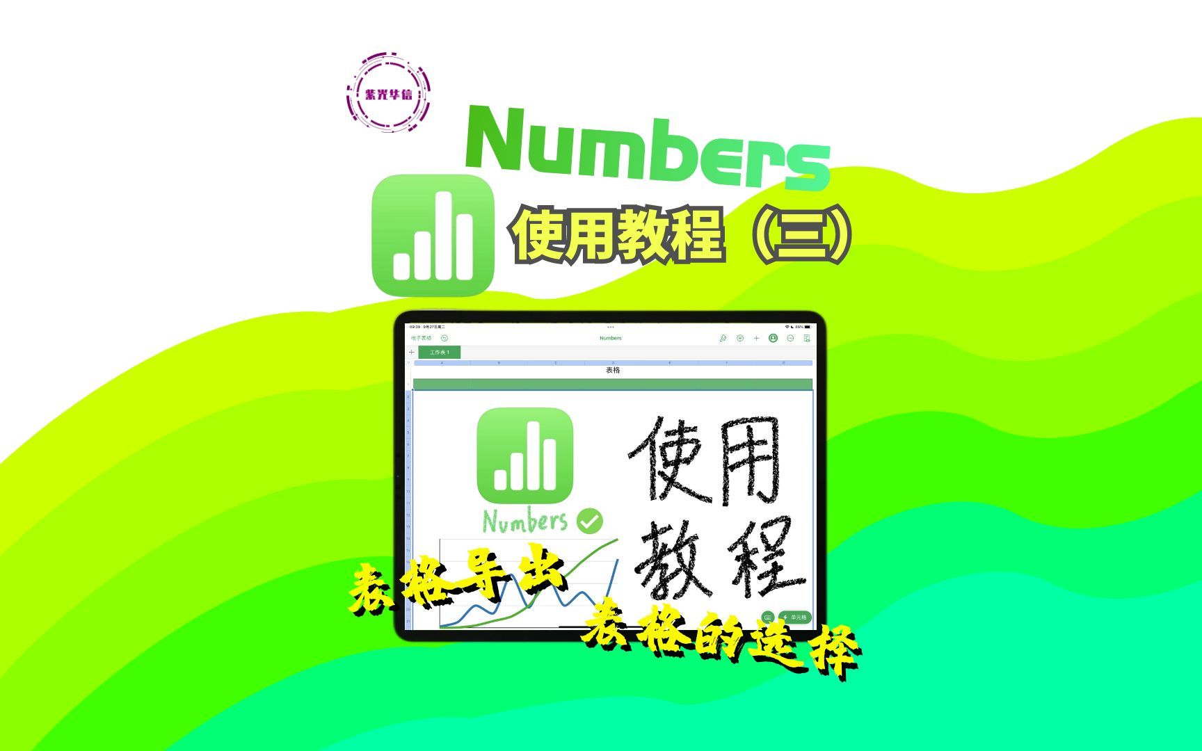 Numbers 图表的使用教程(三),表格的导出、操作都在这里!哔哩哔哩bilibili