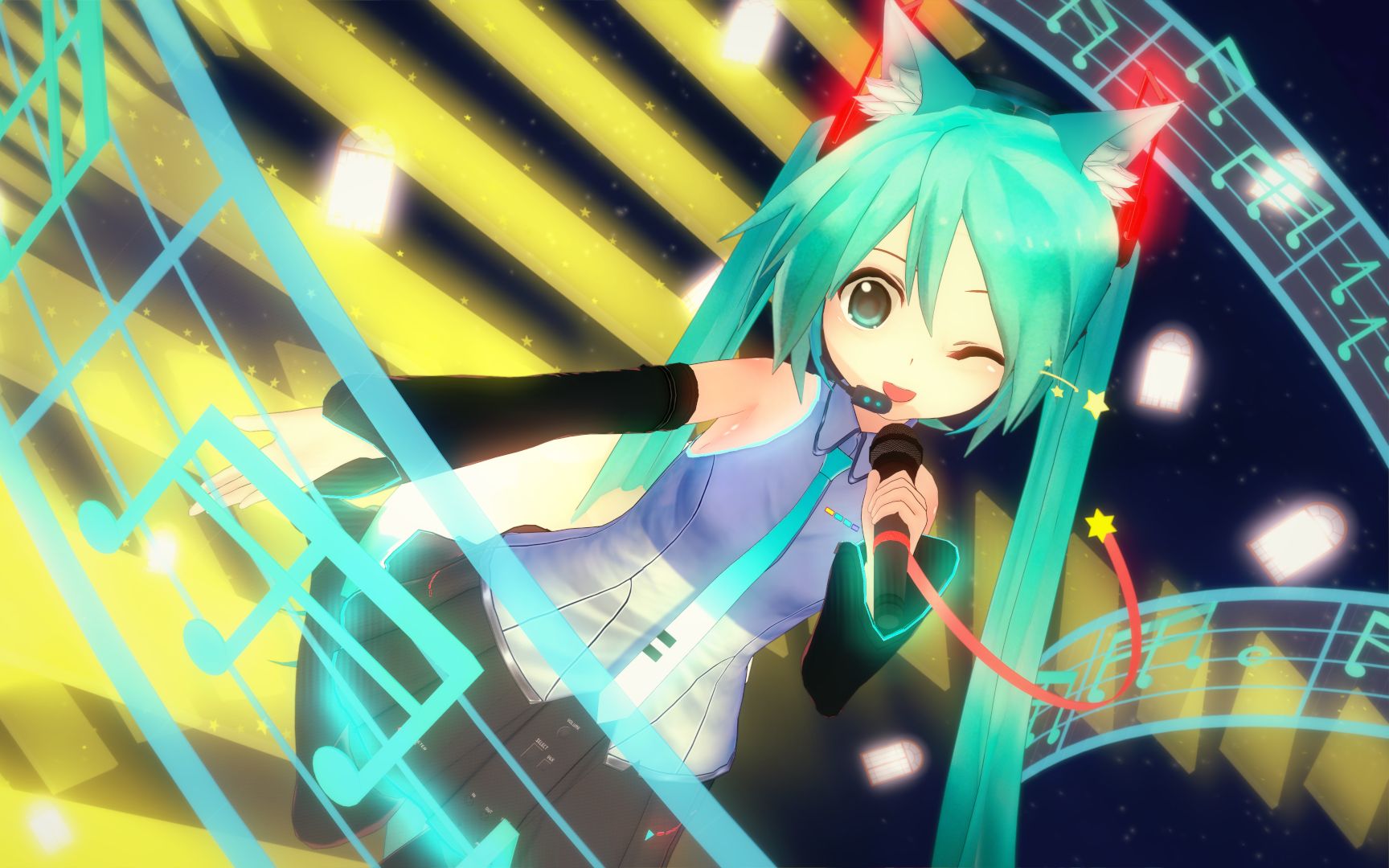 【kkvmd/偶像计划】蓝色公式服小初音的《vivid imagination》