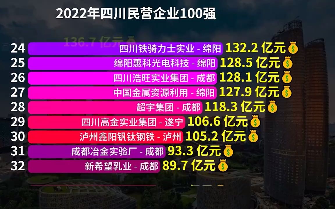 2022年四川民企100强发布!哔哩哔哩bilibili