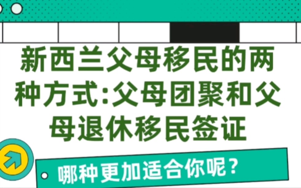 飞灰新西兰父母移民有两种方式,父母团聚和父母退休移民签证,哪种更加适合你呢?哔哩哔哩bilibili