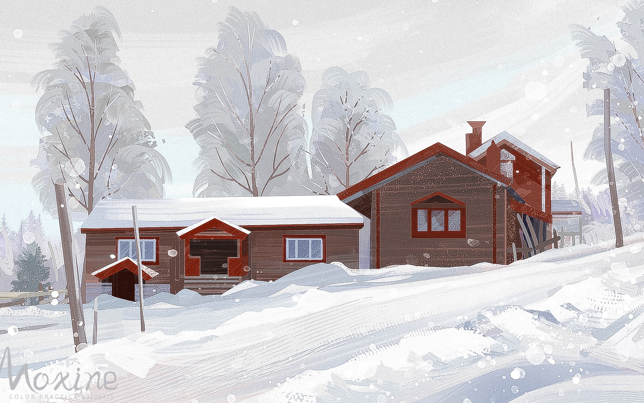 【色彩】再画个雪景吧!