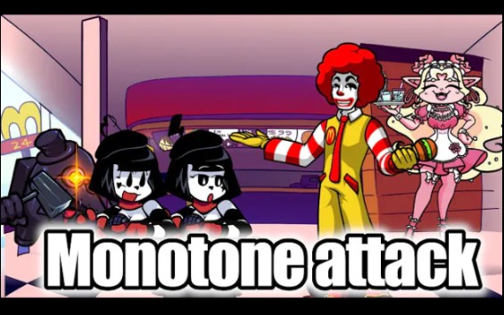 [图]FNF Monotone Attack But McMadness Mime dash And Rosie Impostor Sings it