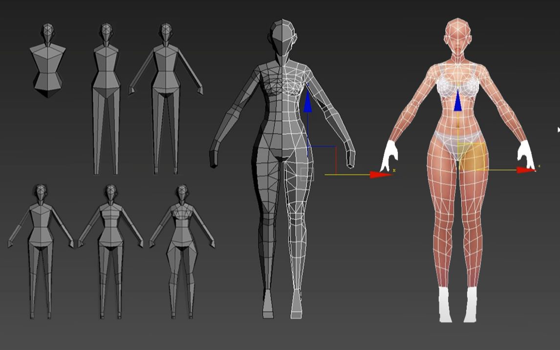 【3dmax人物角色建模】零基础学习游戏角色模型建模,从box到完整的手绘角色全流程教学哔哩哔哩bilibili