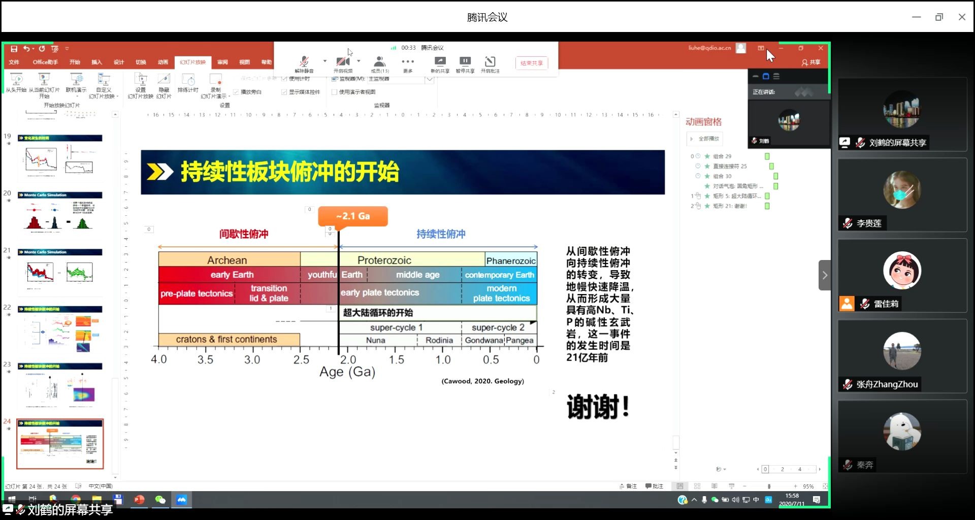 2020/7/11刘鹤老师讲“板块构造演化的地球化学统计研究”哔哩哔哩bilibili