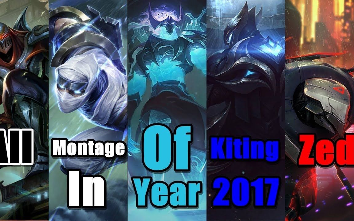 all montage of kiting zed in year 2017 - best zed plays 2017