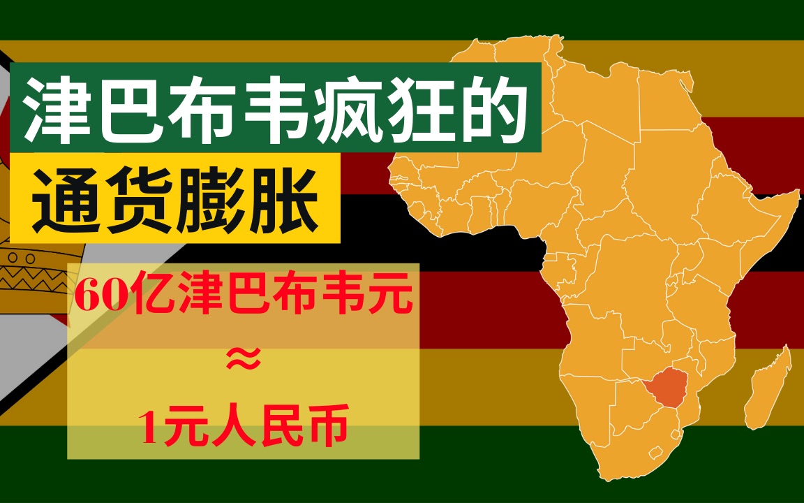 津巴布韦疯狂的通货膨胀:1元人民币≈60亿津巴布韦元_哔哩哔哩_bili