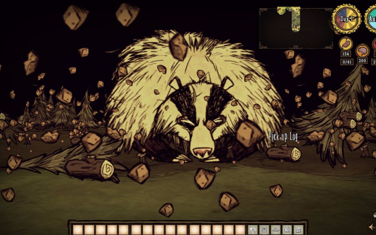 饥荒 熊大的壮劳力不是白叫的