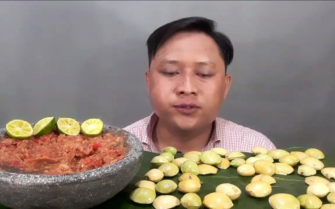 MUKBANG 1 KG JENGKOL MUDA SAMBAL TERASI TANPA NASI COLLAB哔哩哔哩bilibili