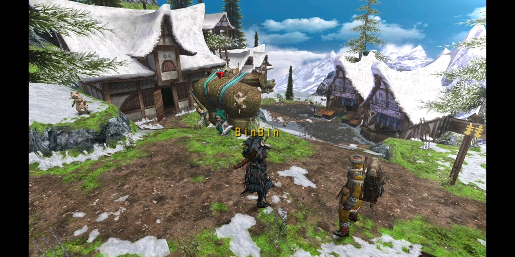 怪物猎人p2g波凯村一日游(替换高清纹理包后的样子)