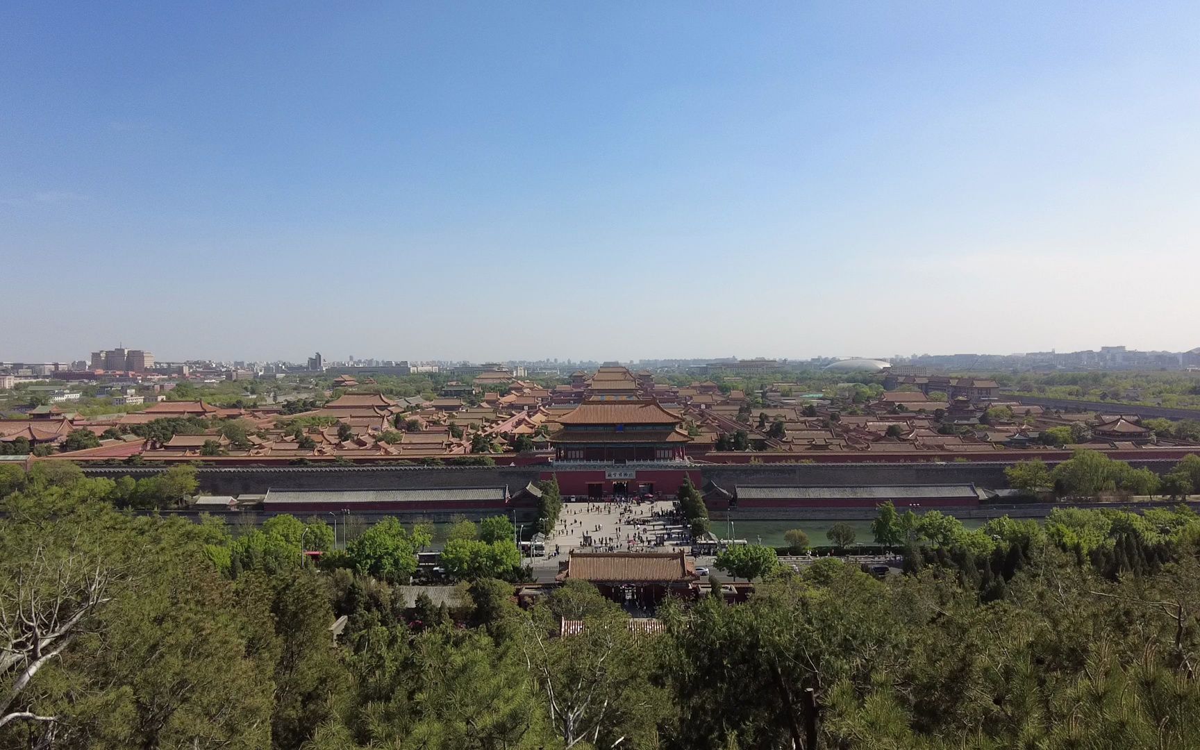 北京景山公園中軸線俯看紫禁城