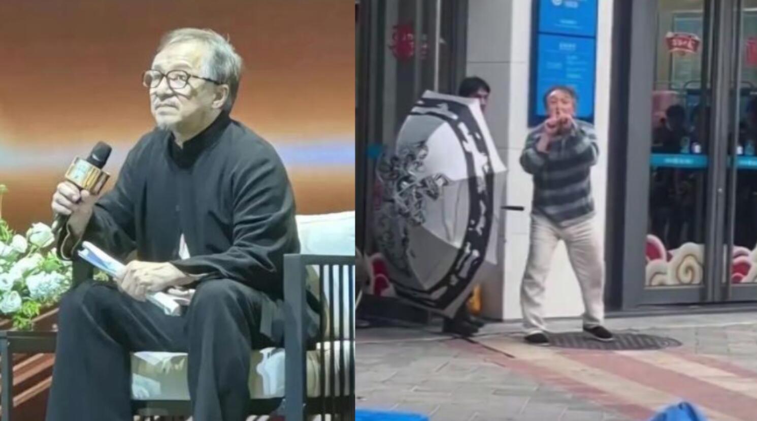 70岁成龙现身片场,满头白发仍坚持拍动作戏,惹围观群众尖叫不已