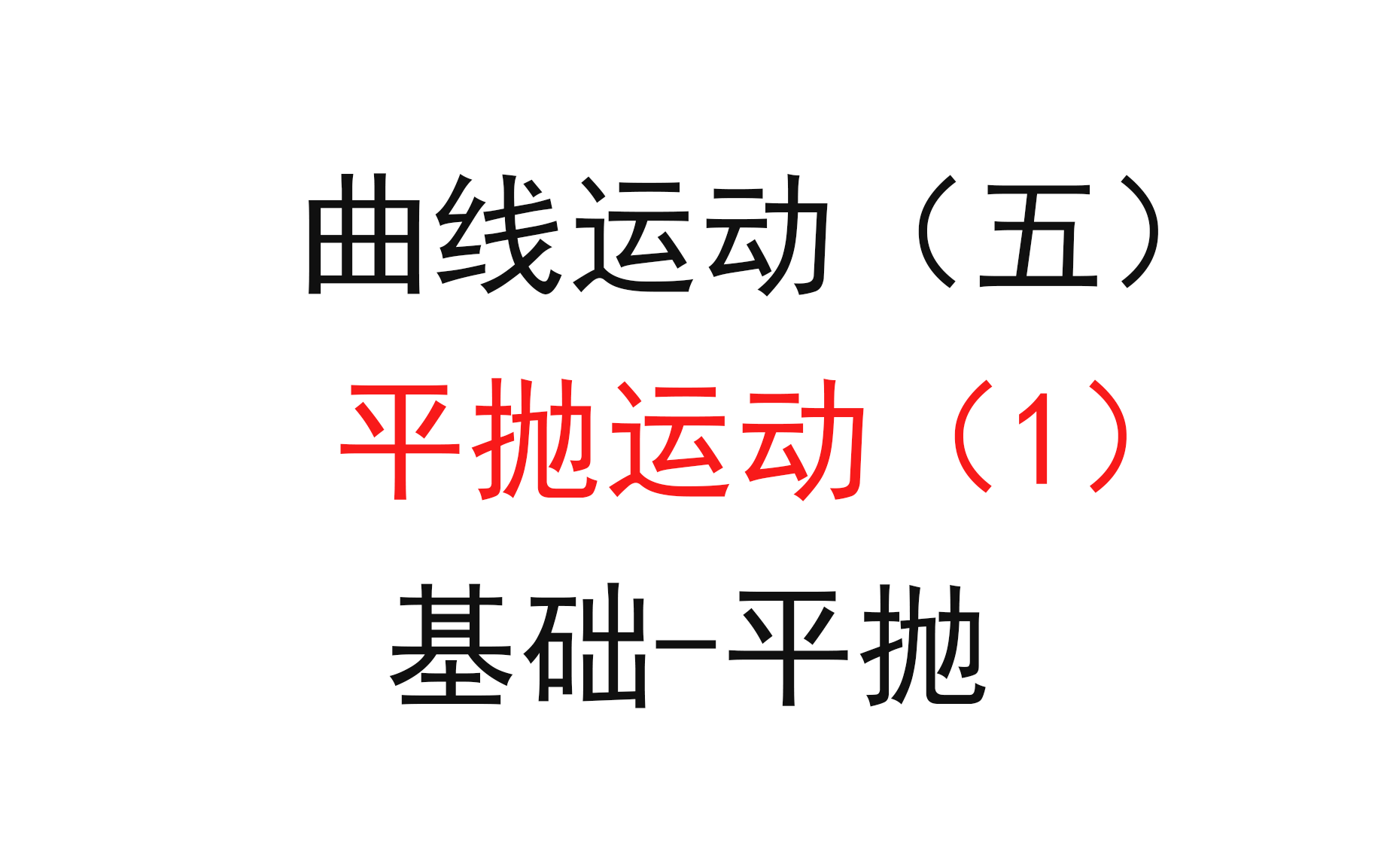 [图]62.【高中物理必修二】【平抛运动】基础平抛