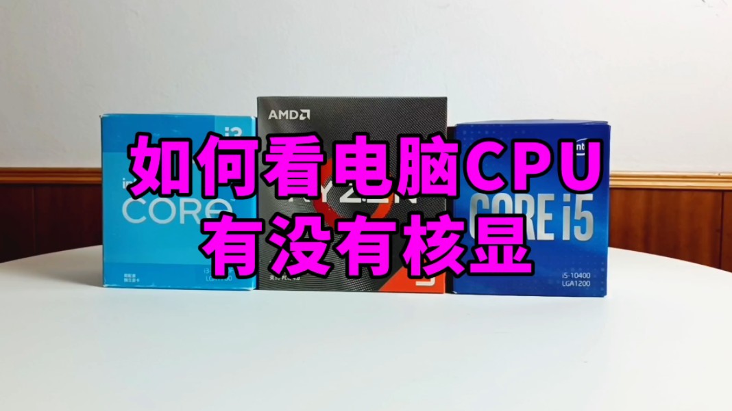 如何看电脑CPU有没有核显?
