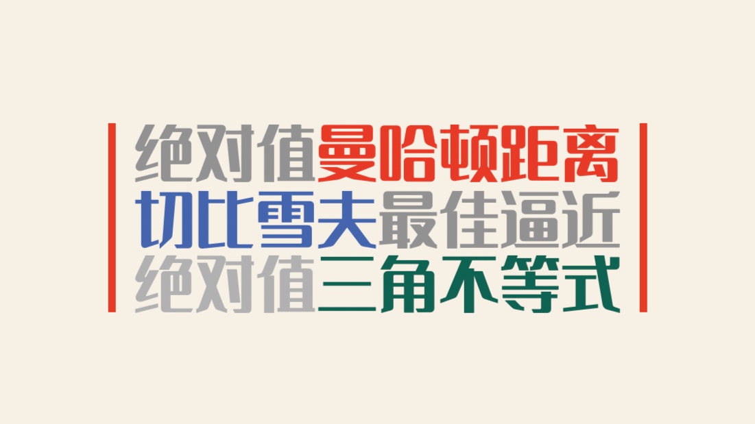 【一轮复习】绝对值拔高篇：曼哈顿距离+切比雪夫最佳逼近直线+三角不等式