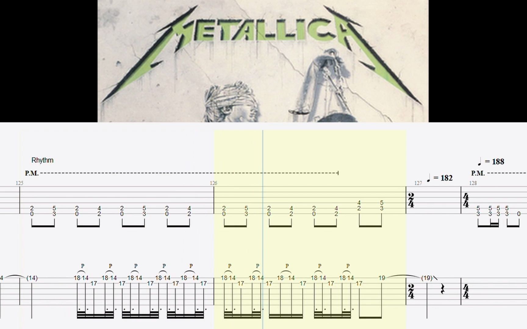 [图]Metallica- Blackened with Tabs 吉他带谱教学