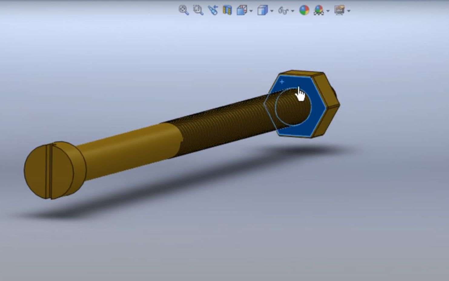 SolidWorks教程案例6 – 螺栓螺母(螺钉/螺纹)绘制匹配组装哔哩哔哩bilibili