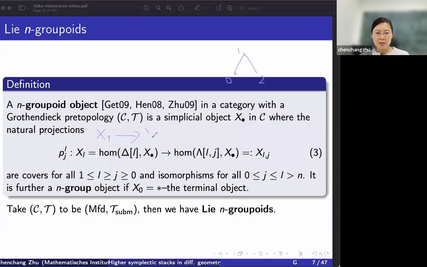 [图]朱晨畅老师短课2：Higher Symplectic Stacks (in Differential Geometry）