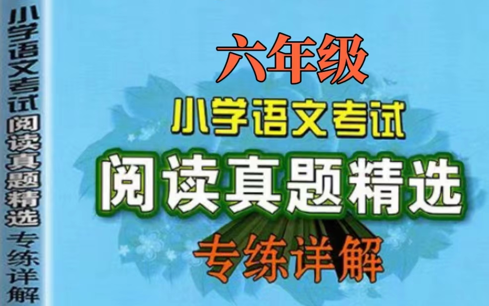 【全100集】小学语文考试阅读真题精选 专练详解(六年级)+教材PDF哔哩哔哩bilibili