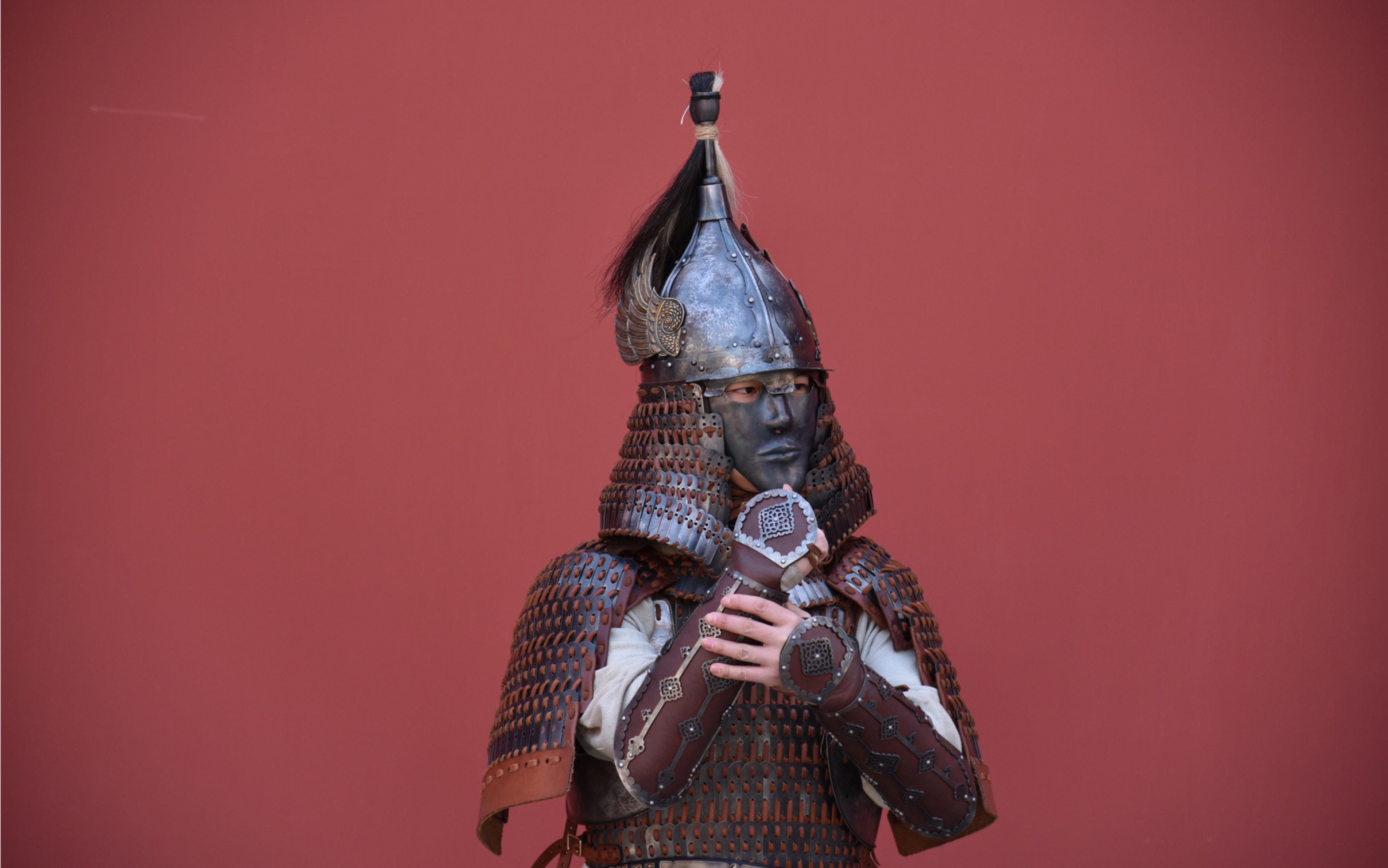 札甲全部穿着展示,今天穿甲去太古里和朋友拍的照,人太少了.