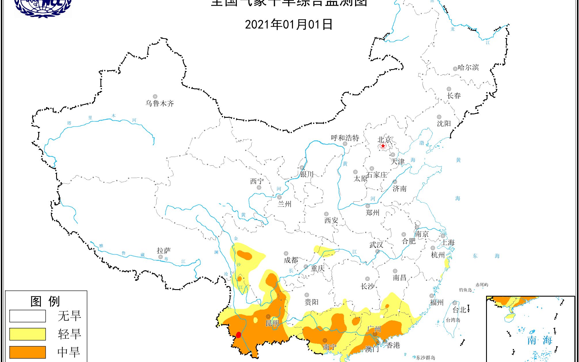 2021年全国干旱监测图哔哩哔哩bilibili