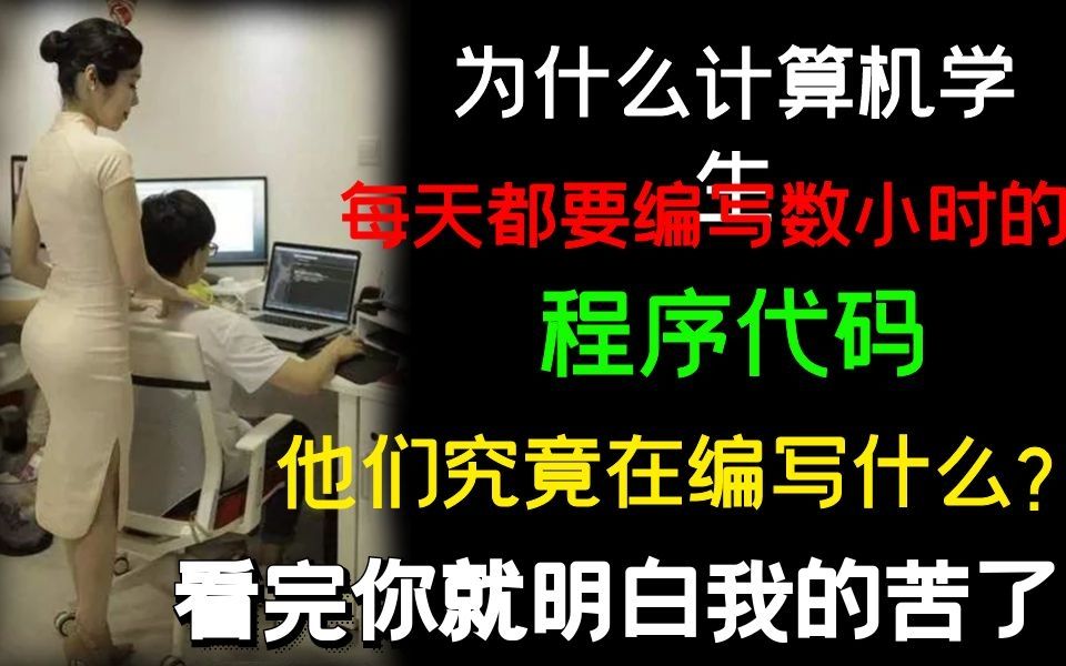 计算机学生为什么每天都要编写数小时的程序代码,他们究竟在编写什么?看完你就明白我的苦了哔哩哔哩bilibili