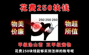 Download Video: 【妄想山海】花费250块钱 能买到怎样的账号？五万年·从从？甲级·涂山君？还真有！整体评价很不错，250值！